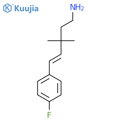 5-(4-fluorophenyl)-3,3-dimethylpent-4-en-1-amine structure