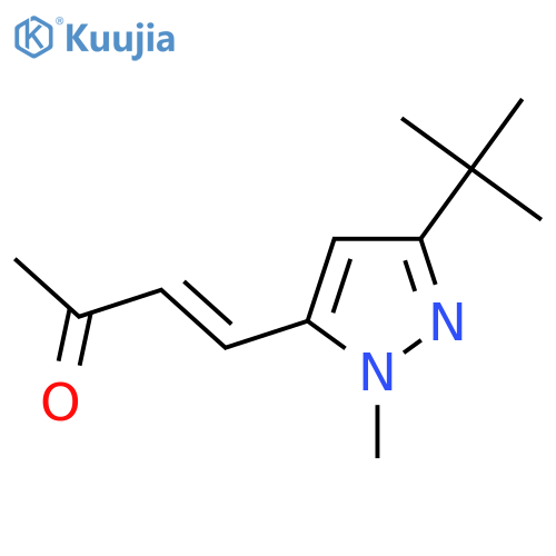 4-(3-tert-butyl-1-methyl-1H-pyrazol-5-yl)but-3-en-2-one structure