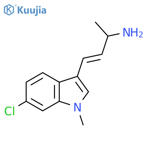 4-(6-chloro-1-methyl-1H-indol-3-yl)but-3-en-2-amine structure