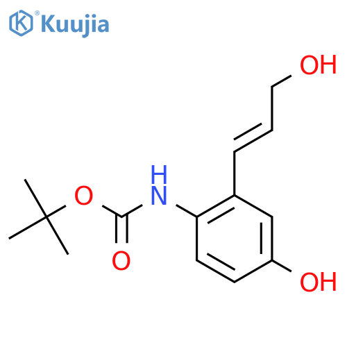 tert-butyl N-4-hydroxy-2-(3-hydroxyprop-1-en-1-yl)phenylcarbamate structure
