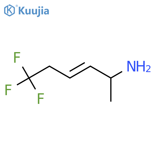 6,6,6-trifluorohex-3-en-2-amine structure