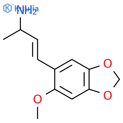 4-(6-methoxy-1,3-dioxaindan-5-yl)but-3-en-2-amine structure