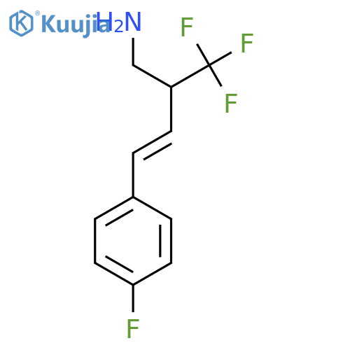1-4-amino-3-(trifluoromethyl)but-1-en-1-yl-4-fluorobenzene structure