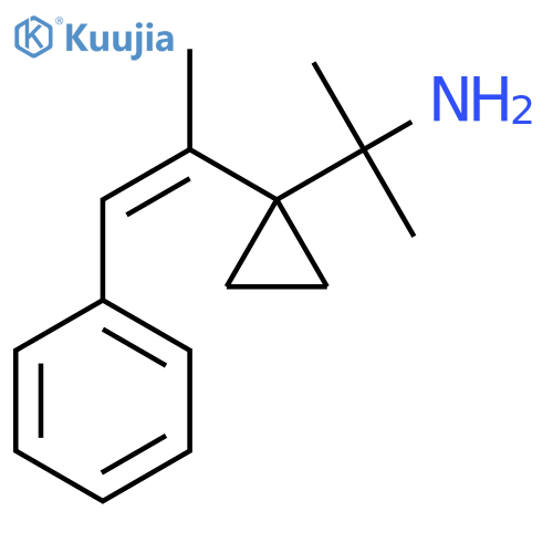 2-1-(1-phenylprop-1-en-2-yl)cyclopropylpropan-2-amine structure