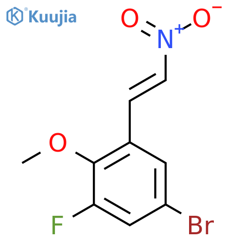 5-bromo-1-fluoro-2-methoxy-3-(2-nitroethenyl)benzene structure