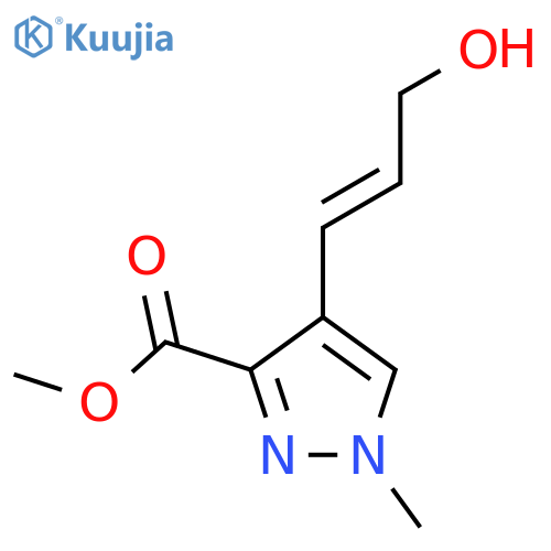 methyl 4-(3-hydroxyprop-1-en-1-yl)-1-methyl-1H-pyrazole-3-carboxylate structure