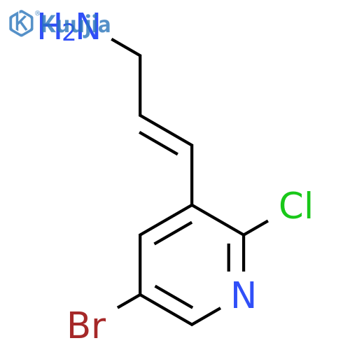 3-(5-bromo-2-chloropyridin-3-yl)prop-2-en-1-amine structure