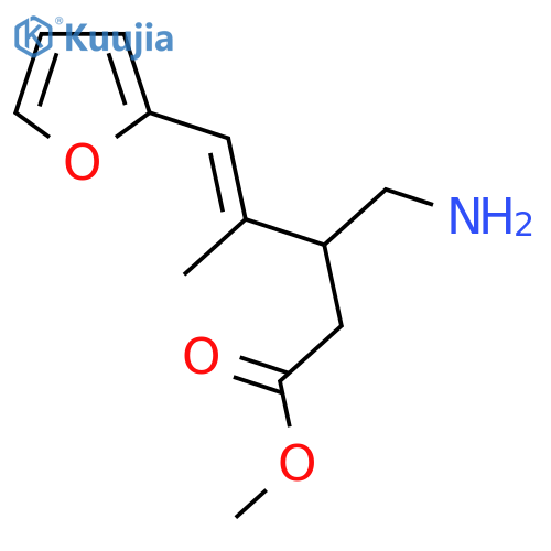 methyl 3-(aminomethyl)-5-(furan-2-yl)-4-methylpent-4-enoate structure