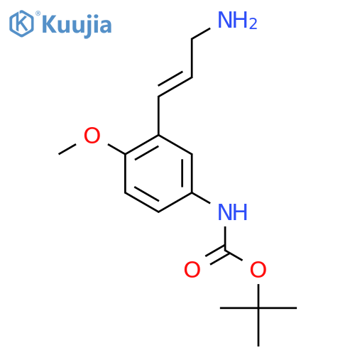 tert-butyl N-3-(3-aminoprop-1-en-1-yl)-4-methoxyphenylcarbamate structure
