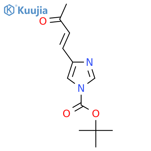 tert-butyl 4-(3-oxobut-1-en-1-yl)-1H-imidazole-1-carboxylate structure