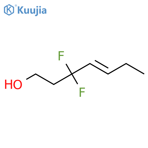 3,3-difluorohept-4-en-1-ol structure