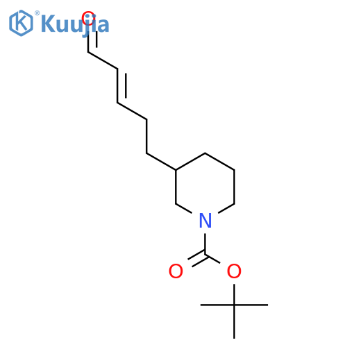 tert-butyl 3-(5-oxopent-3-en-1-yl)piperidine-1-carboxylate structure