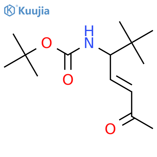 tert-butyl N-(2,2-dimethyl-6-oxohept-4-en-3-yl)carbamate structure