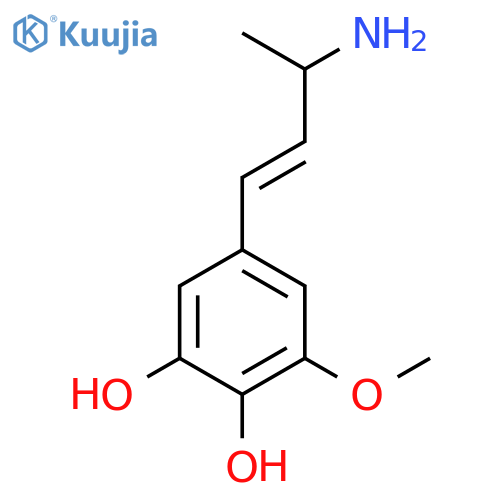 5-(3-aminobut-1-en-1-yl)-3-methoxybenzene-1,2-diol structure