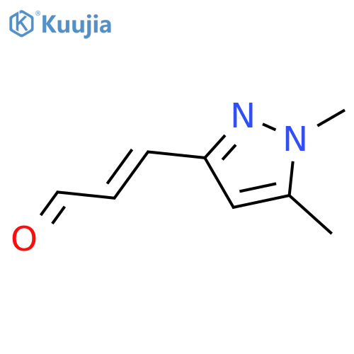 3-(1,5-dimethyl-1H-pyrazol-3-yl)prop-2-enal structure