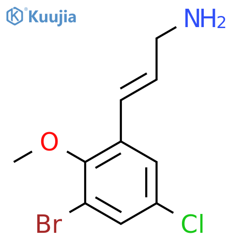 3-(3-bromo-5-chloro-2-methoxyphenyl)prop-2-en-1-amine structure