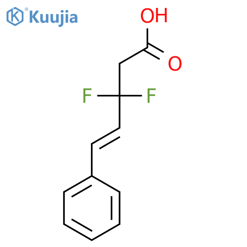 3,3-difluoro-5-phenylpent-4-enoic acid structure