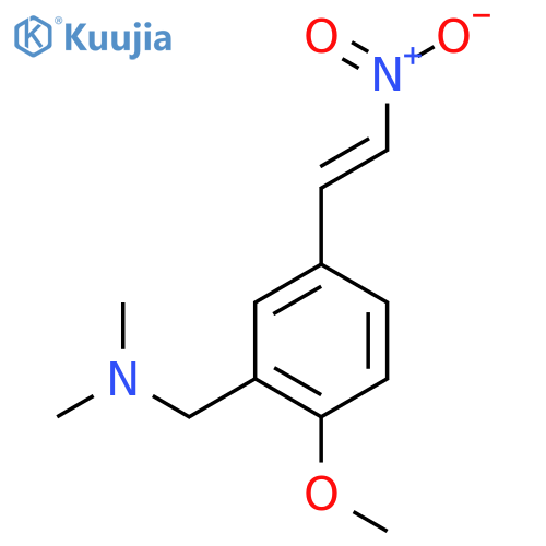 {2-methoxy-5-(2-nitroethenyl)phenylmethyl}dimethylamine structure