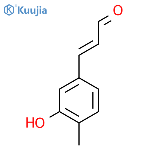 3-(3-hydroxy-4-methylphenyl)prop-2-enal structure