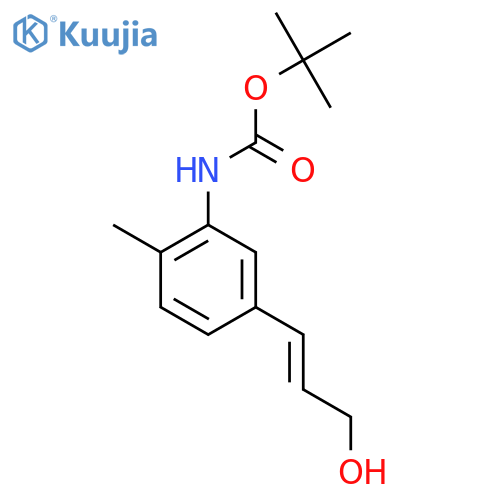 tert-butyl N-5-(3-hydroxyprop-1-en-1-yl)-2-methylphenylcarbamate structure