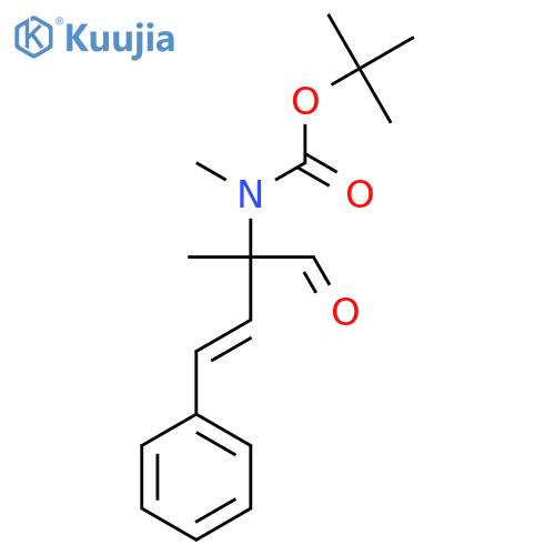 tert-butyl N-methyl-N-(2-methyl-1-oxo-4-phenylbut-3-en-2-yl)carbamate structure