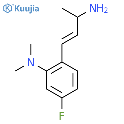 2-(3-aminobut-1-en-1-yl)-5-fluoro-N,N-dimethylaniline structure