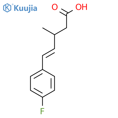 5-(4-fluorophenyl)-3-methylpent-4-enoic acid structure