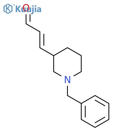 3-(1-benzylpiperidin-3-yl)prop-2-enal structure
