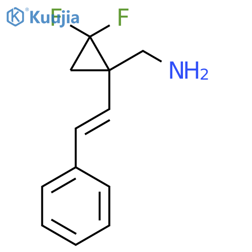 2,2-difluoro-1-(2-phenylethenyl)cyclopropylmethanamine structure