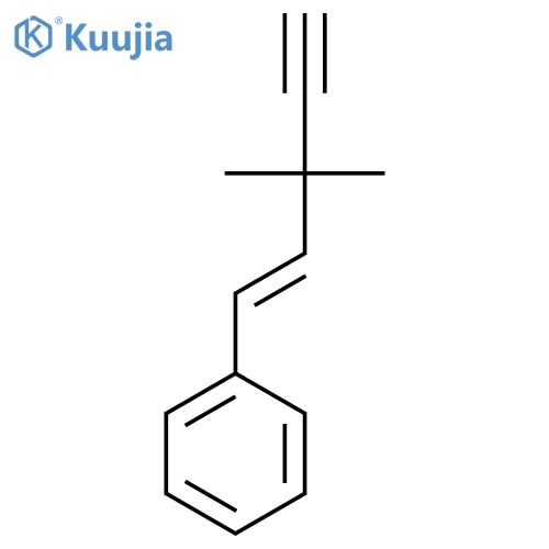 (3,3-dimethylpent-1-en-4-yn-1-yl)benzene structure