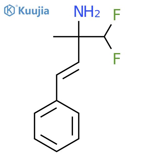 1,1-difluoro-2-methyl-4-phenylbut-3-en-2-amine structure