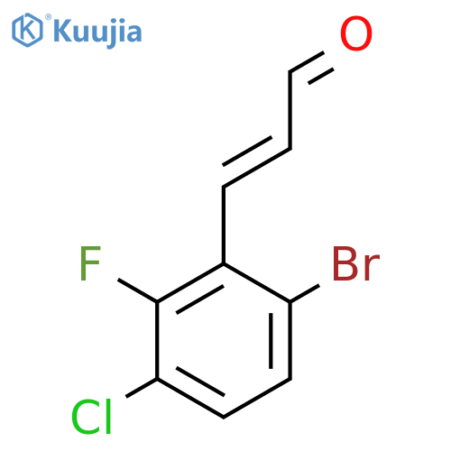 3-(6-bromo-3-chloro-2-fluorophenyl)prop-2-enal structure