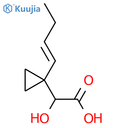 2-1-(but-1-en-1-yl)cyclopropyl-2-hydroxyacetic acid structure