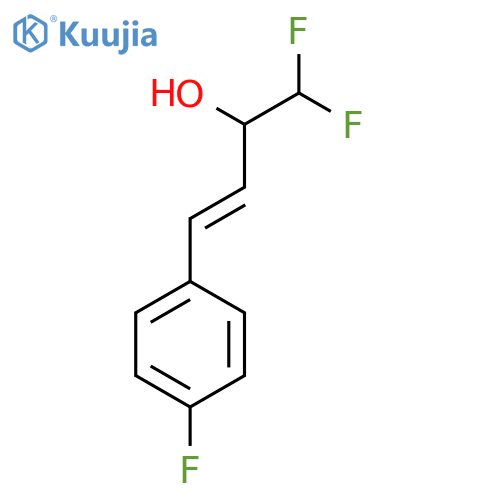1,1-difluoro-4-(4-fluorophenyl)but-3-en-2-ol structure