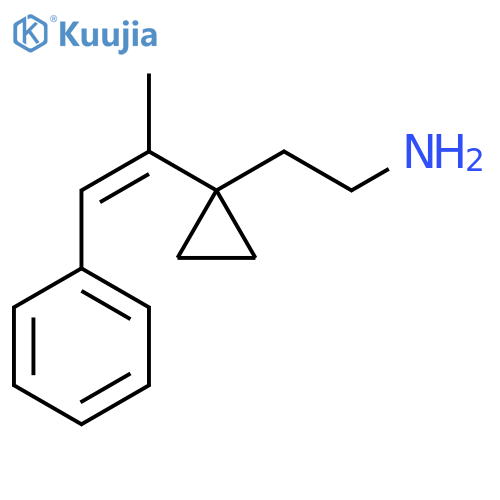 2-1-(1-phenylprop-1-en-2-yl)cyclopropylethan-1-amine structure