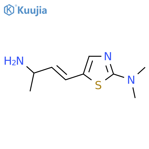5-(3-aminobut-1-en-1-yl)-N,N-dimethyl-1,3-thiazol-2-amine structure