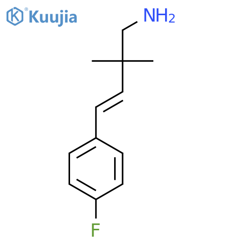 4-(4-fluorophenyl)-2,2-dimethylbut-3-en-1-amine structure