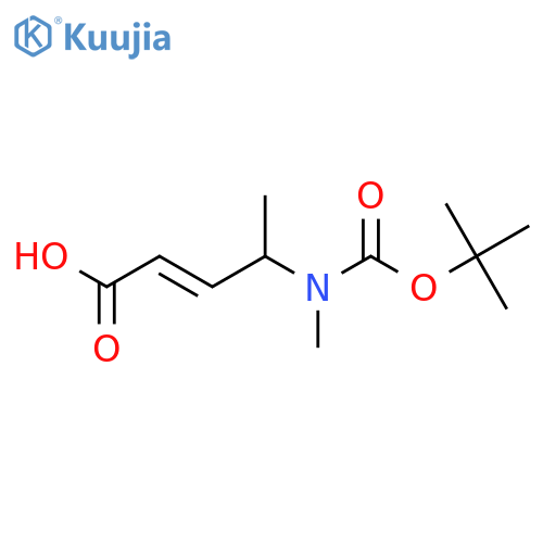 4-{(tert-butoxy)carbonyl(methyl)amino}pent-2-enoic acid structure