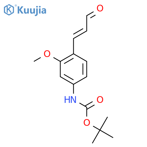 tert-butyl N-3-methoxy-4-(3-oxoprop-1-en-1-yl)phenylcarbamate structure