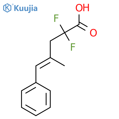 2,2-difluoro-4-methyl-5-phenylpent-4-enoic acid structure