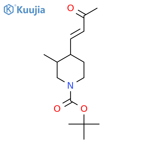 tert-butyl 3-methyl-4-(3-oxobut-1-en-1-yl)piperidine-1-carboxylate structure
