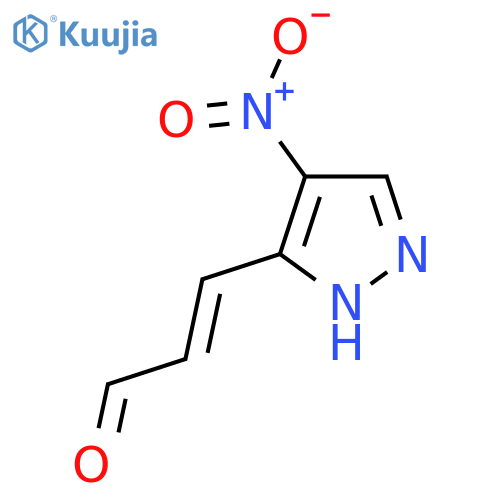 3-(4-nitro-1H-pyrazol-3-yl)prop-2-enal structure