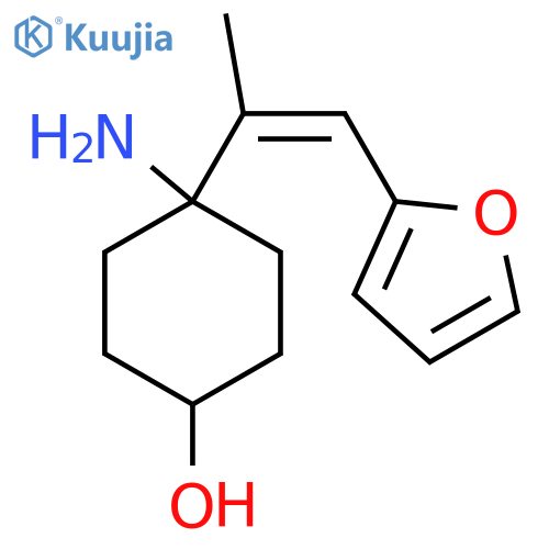 4-amino-4-1-(furan-2-yl)prop-1-en-2-ylcyclohexan-1-ol structure