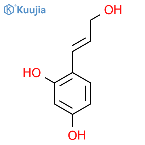 4-(3-hydroxyprop-1-en-1-yl)benzene-1,3-diol structure