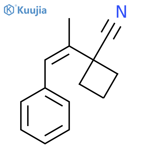 1-(1-phenylprop-1-en-2-yl)cyclobutane-1-carbonitrile structure