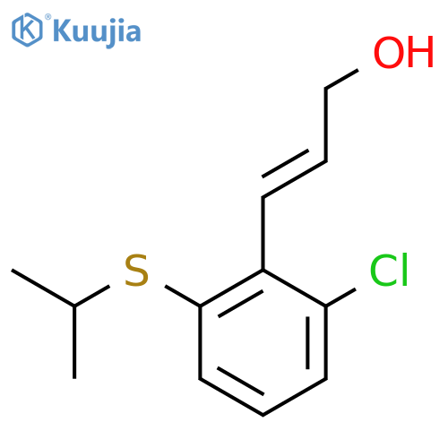 3-2-chloro-6-(propan-2-ylsulfanyl)phenylprop-2-en-1-ol structure