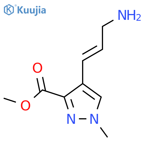 methyl 4-(3-aminoprop-1-en-1-yl)-1-methyl-1H-pyrazole-3-carboxylate structure