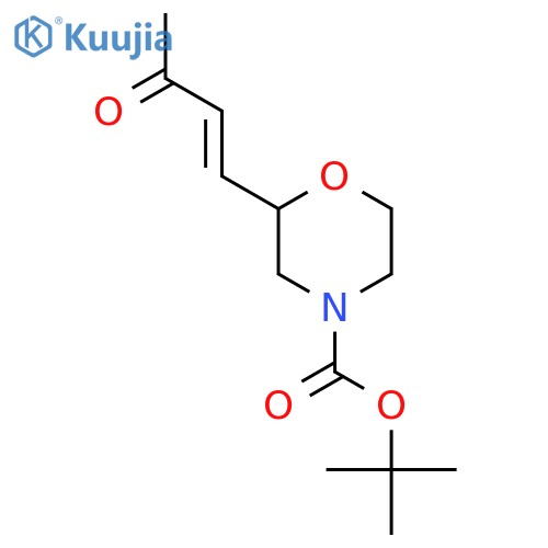 tert-butyl 2-(3-oxobut-1-en-1-yl)morpholine-4-carboxylate structure