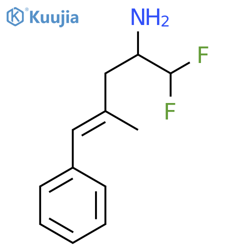 1,1-difluoro-4-methyl-5-phenylpent-4-en-2-amine structure