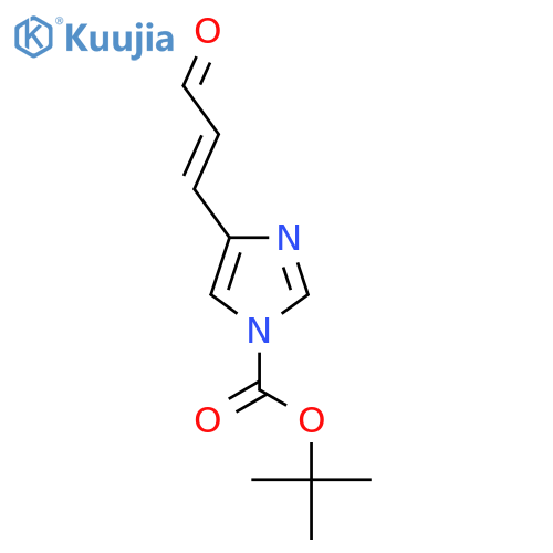 tert-butyl 4-(3-oxoprop-1-en-1-yl)-1H-imidazole-1-carboxylate structure